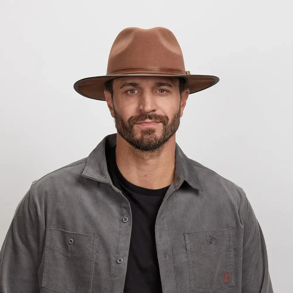 Summit | Mens Felt Leather Fedora Hat