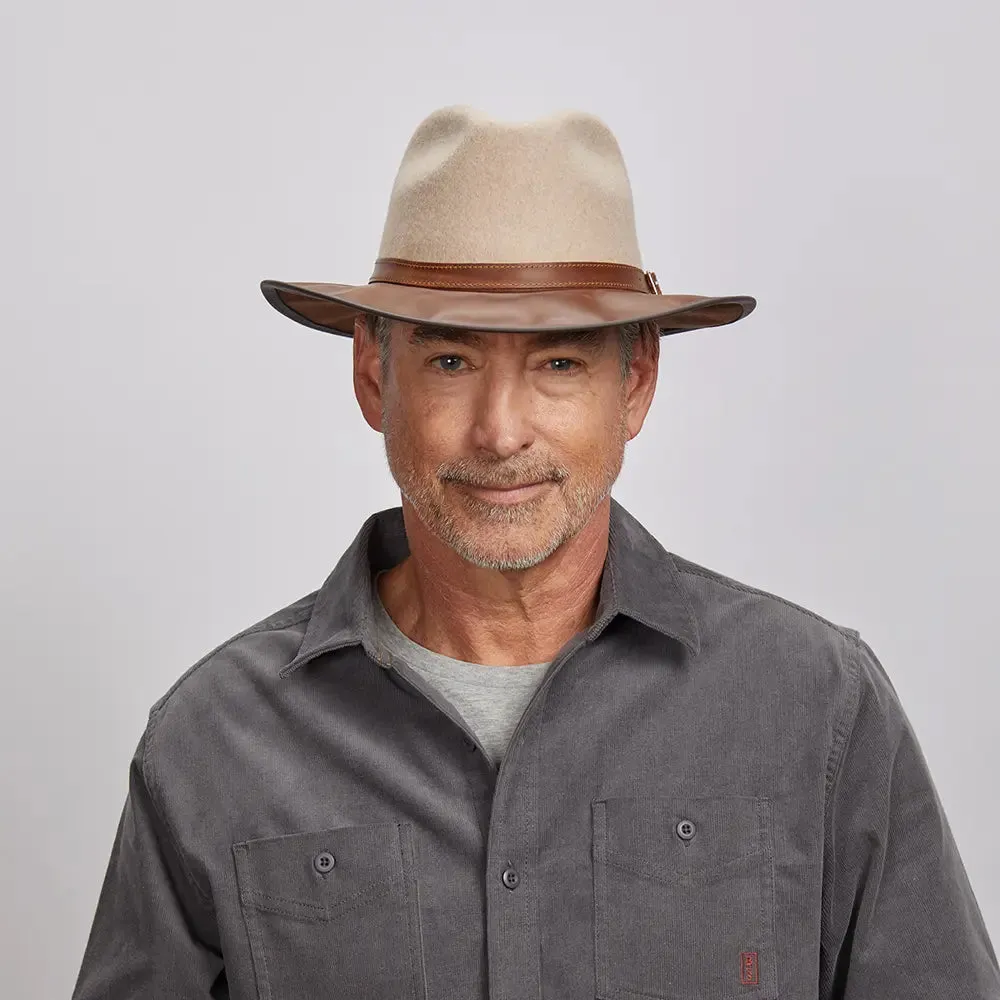 Summit | Mens Felt Leather Fedora Hat