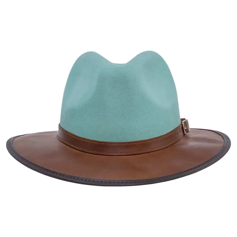 Summit | Mens Felt Leather Fedora Hat