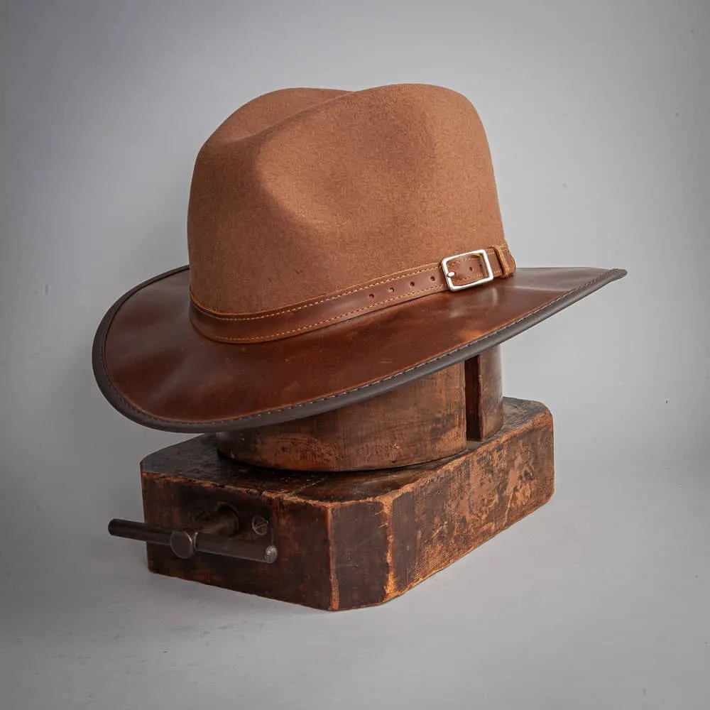 Summit | Mens Felt Leather Fedora Hat