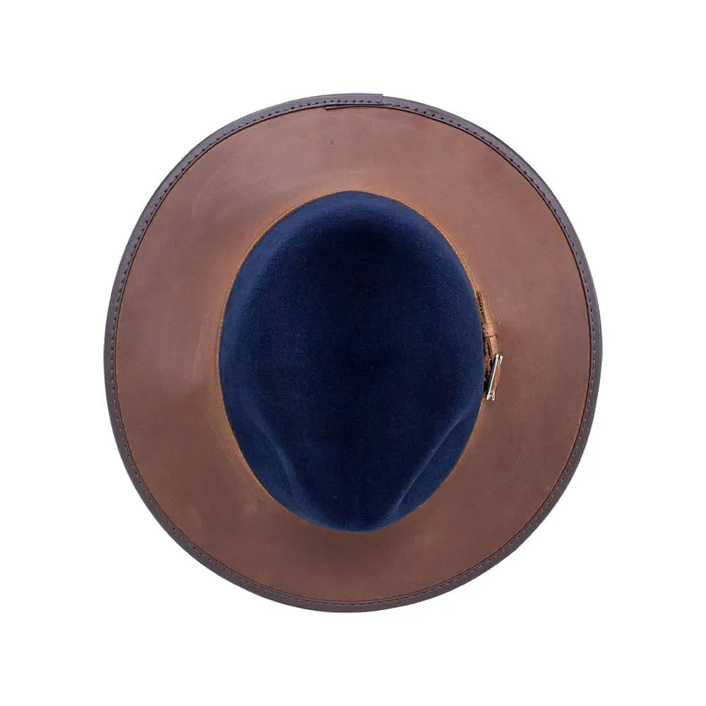 Summit | Mens Felt Leather Fedora Hat