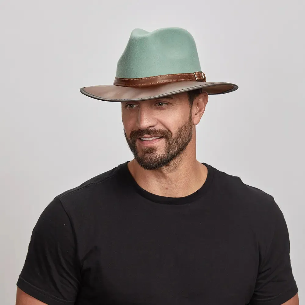 Summit | Mens Felt Leather Fedora Hat