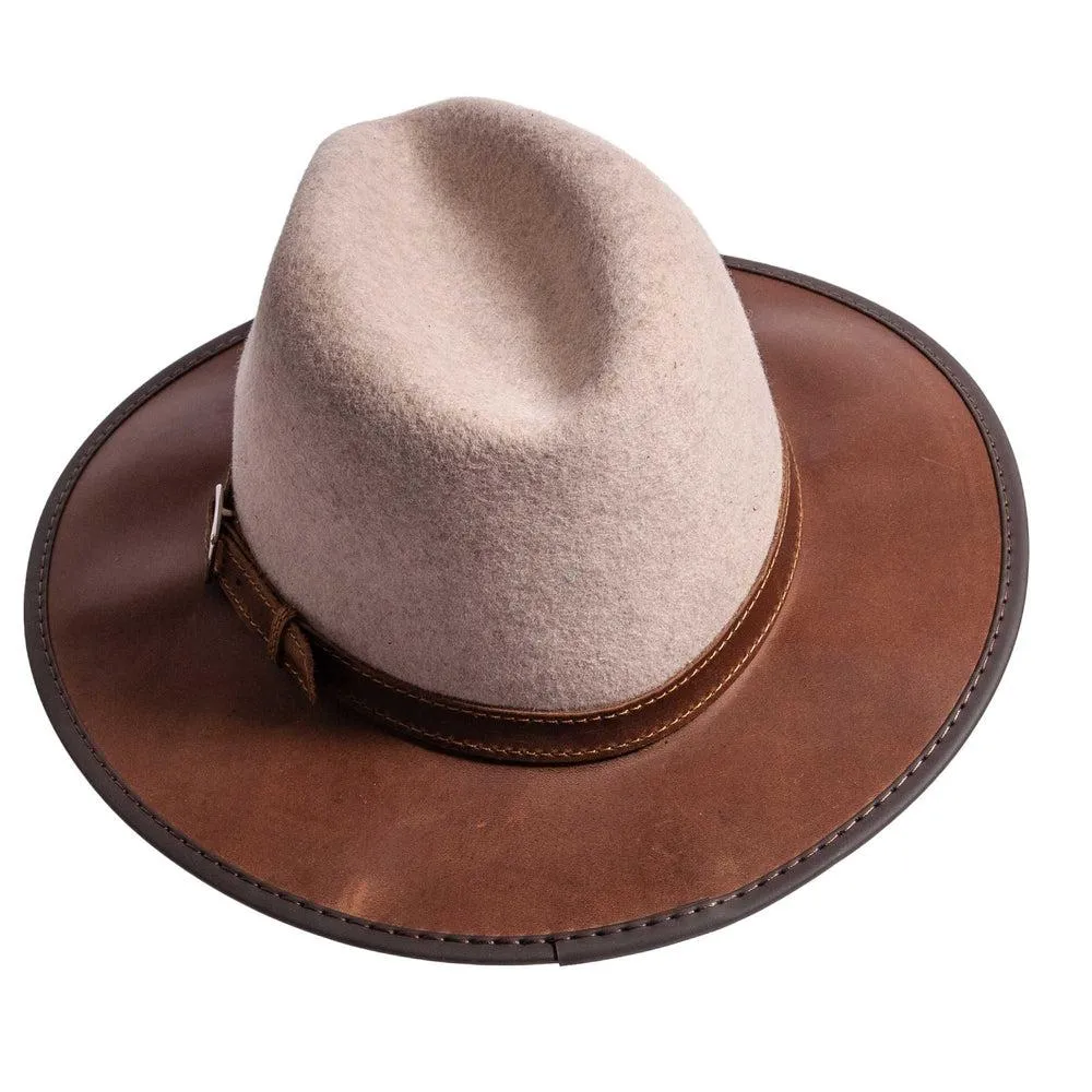 Summit | Mens Felt Leather Fedora Hat