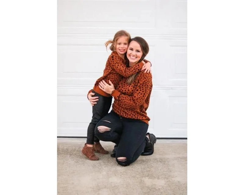 Teddy Cozy Sweater - Safari Dot