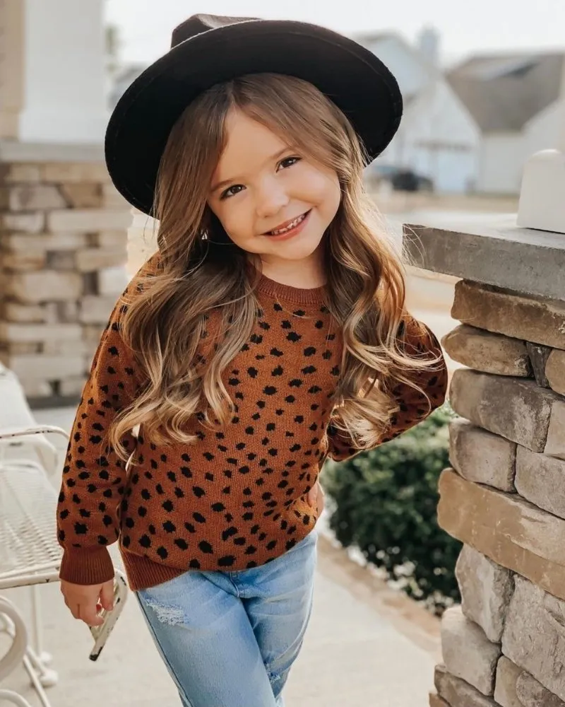 Teddy Cozy Sweater - Safari Dot