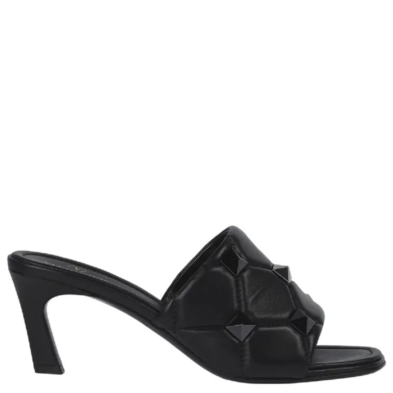 Valentino Black Quilted Studded Heels