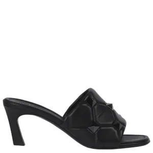 Valentino Black Quilted Studded Heels